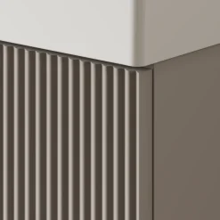 Drench Groove 460mm Fluted Floorstanding Cloakroom Vanity Unit & Basin