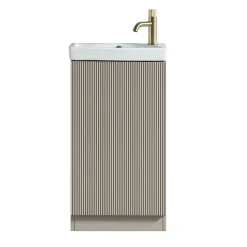 Drench Groove 460mm Fluted Floorstanding Cloakroom Vanity Unit & Basin
