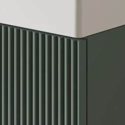 Drench Groove 460mm Fluted Wall Hung Cloakroom Vanity Unit & Basin