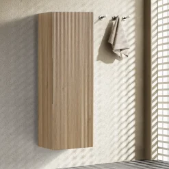 Drench Groove 900mm Fluted Wall Mounted Tall Cabinet