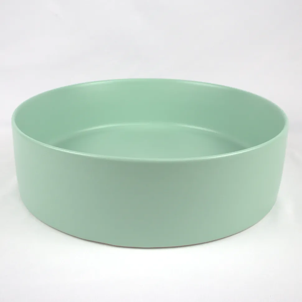 Drench Hue Round Countertop Basin - Minty Green