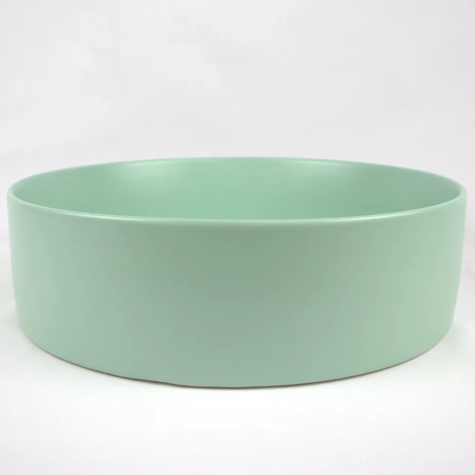 Drench Hue Round Countertop Basin - Minty Green