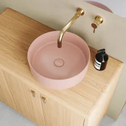Drench Hue Round Countertop Basin - Light Pink