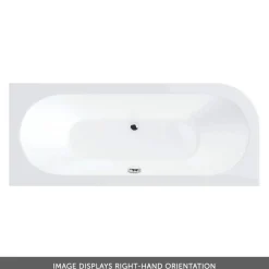 Drench J Shaped Double Ended Corner Bath & Front Panel - 1650 x 725mm