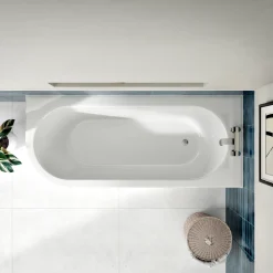 Drench J Shaped Single Ended Corner Bath & Bath Panel - 1700 x 720mm