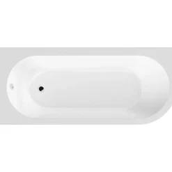 Drench J Shaped Single Ended Corner Bath & Bath Panel - 1700 x 720mm