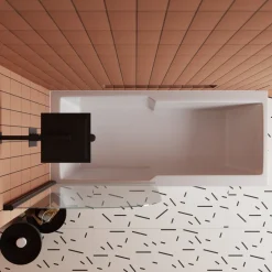 Drench Keyhole Shower Bath & Shower Screen
