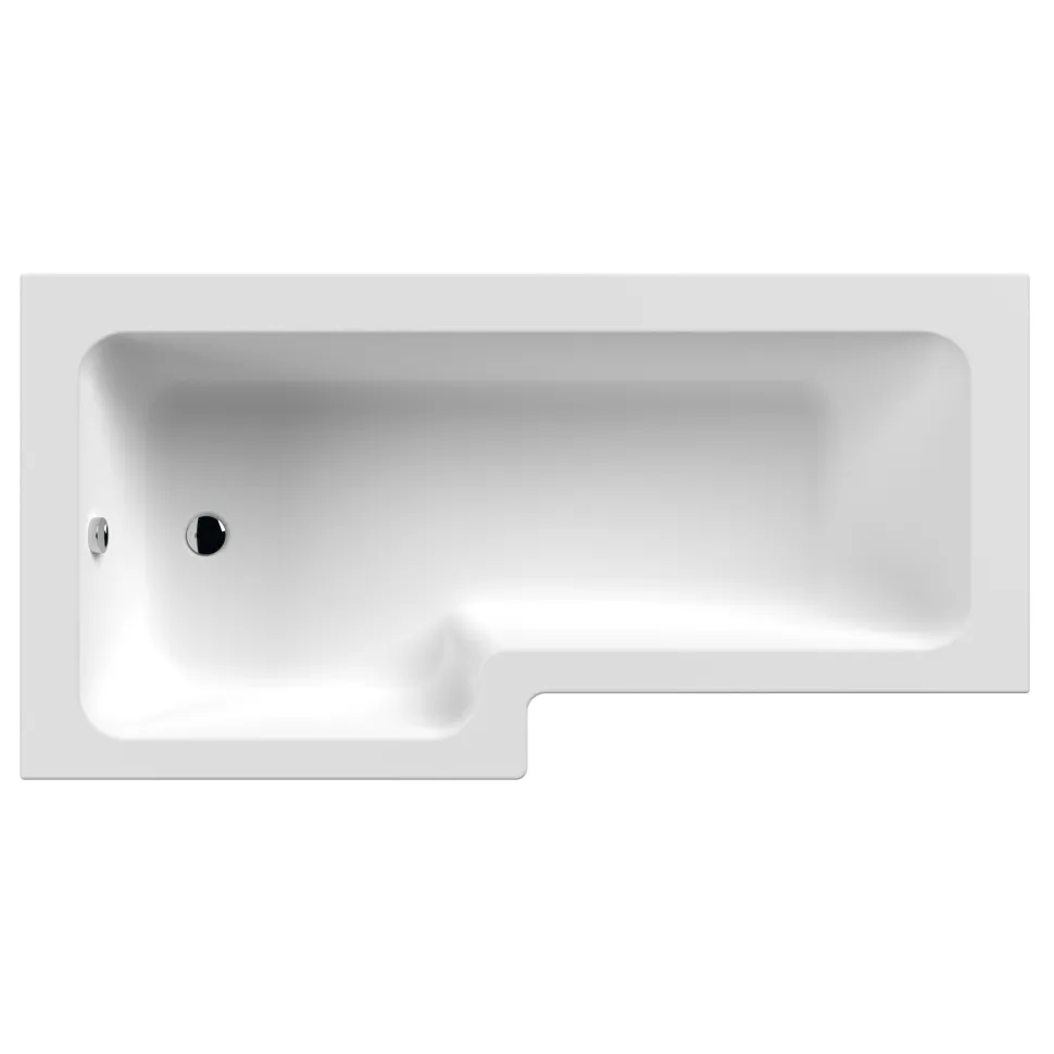 Drench L Shaped Shower Bath & Optional Panel - 1700mm