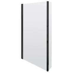 Drench L Shaped Shower Bath with Black Shower Screen & Panel - 1700mm