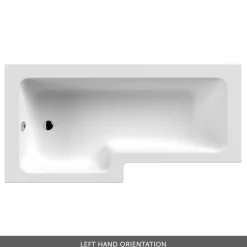 Drench L Shaped Shower Bath with Panel and Shower Screen - 1700mm