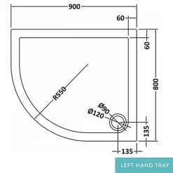 Drench MineralStone 40mm Low Profile Quadrant Shower Tray