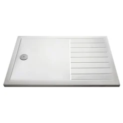 Drench MineralStone Walk In Shower Tray with Draining Area