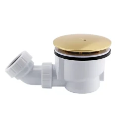 Drench 90mm Brushed Brass High Flow Shower Tray Waste