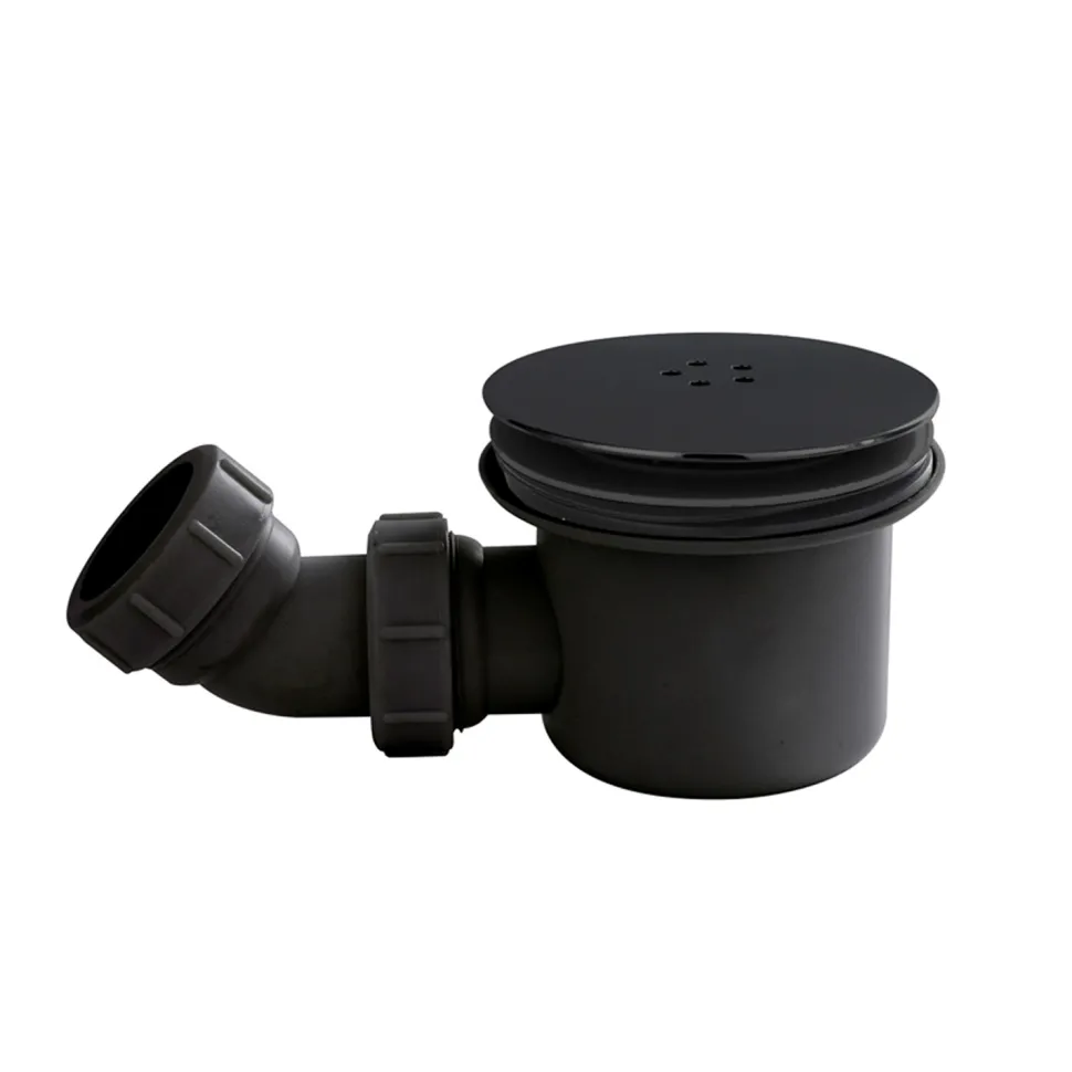 Drench 90mm Matt Black High Flow Shower Tray Waste