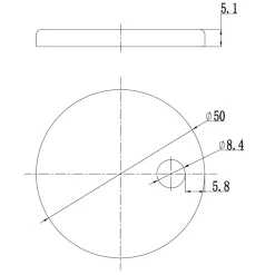 Drench 50mm Toilet Seat Hinge Cover Caps