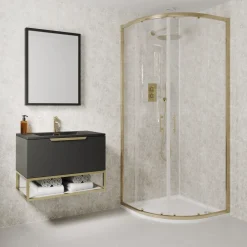 Drench Naturals Beige Concrete PVC Waterproof Bathroom Wall Panel - 1000 x 2400mm