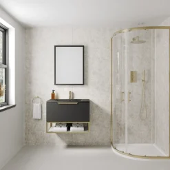 Drench Naturals Beige Concrete PVC Waterproof Bathroom Wall Panel - 1000 x 2400mm
