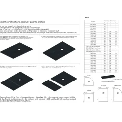 Drench Naturals Black Thin Slate-Effect Rectangular Shower Tray - 11 Sizes