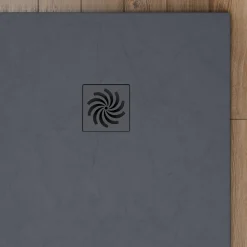 Drench Naturals Dark Grey Thin Slate-Effect Rectangular Shower Tray - 4 Sizes