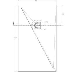 Drench Naturals Dark Grey Thin Slate-Effect Rectangular Shower Tray - 4 Sizes