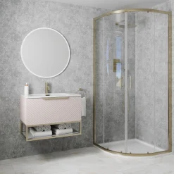 Drench Naturals Grey Concrete PVC Waterproof Bathroom Wall Panel - 1000 x 2400mm