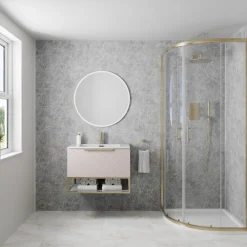 Drench Naturals Grey Concrete PVC Waterproof Bathroom Wall Panel - 1000 x 2400mm