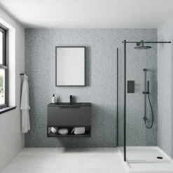 Drench Naturals Grey Terrazzo PVC Waterproof Bathroom Wall Panel - 1000 x 2400mm