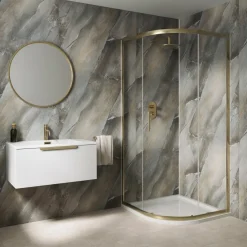 Drench Naturals Matt Slate PVC Waterproof Bathroom Wall Panel - 1000 x 2400mm