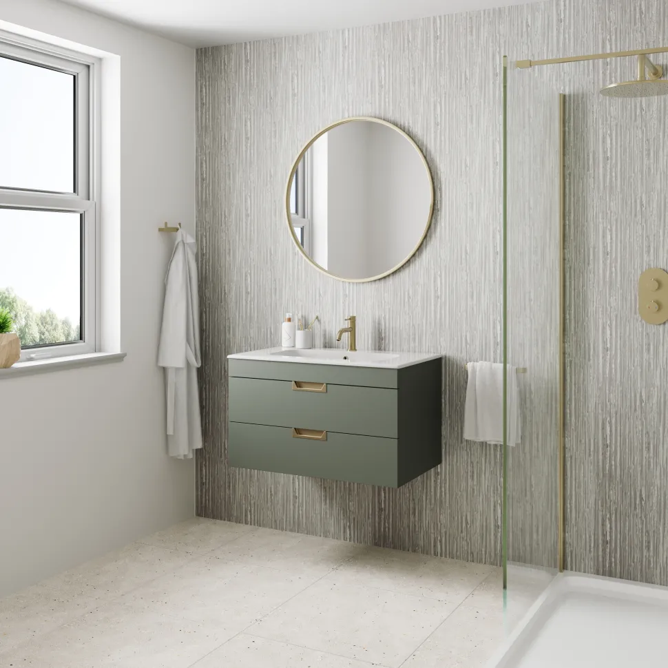 Drench Naturals Matt Stone PVC Waterproof Bathroom Wall Panel - 1000 x 2400mm