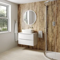 Drench Naturals Rustic Oak PVC Waterproof Bathroom Wall Panel - 1000 x 2400mm