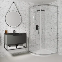 Drench Naturals White Granite PVC Waterproof Bathroom Wall Panel - 1000 x 2400mm