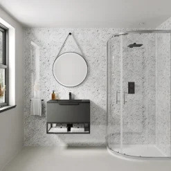 Drench Naturals White Granite PVC Waterproof Bathroom Wall Panel - 1000 x 2400mm