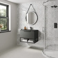 Drench Naturals White Granite PVC Waterproof Bathroom Wall Panel - 1000 x 2400mm