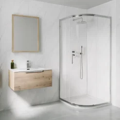Drench Naturals White Marble PVC Waterproof Bathroom Wall Panel - 1000 x 2400mm