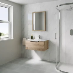 Drench Naturals White Marble PVC Waterproof Bathroom Wall Panel - 1000 x 2400mm