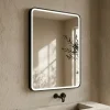 Drench Noir LED Illuminated Black Framed Mirror with Demister Pad - 500 x 700mm