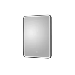Drench Noir LED Illuminated Black Framed Mirror with Demister Pad - 500 x 700mm