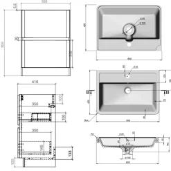 Drench Origin 600mm Floorstanding Vanity Unit & Basin