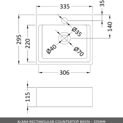 Drench Origin 500mm Floorstanding Vanity Unit & Countertop