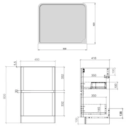 Drench Origin 500mm Floorstanding Vanity Unit & Countertop
