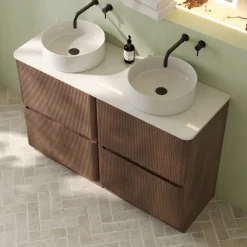 Drench Origin 1200mm Fluted Floorstanding Vanity Unit & Countertop