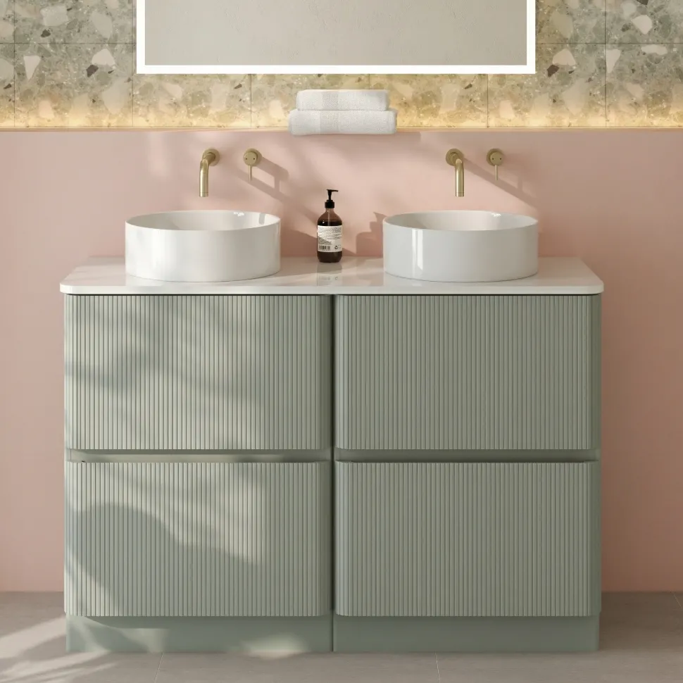 Drench Origin 1200mm Fluted Floorstanding Vanity Unit & Countertop