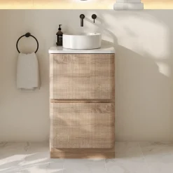 Drench Origin 500mm Fluted Floorstanding Vanity Unit & Countertop