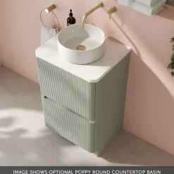 Drench Origin 500mm Fluted Floorstanding Vanity Unit & Countertop