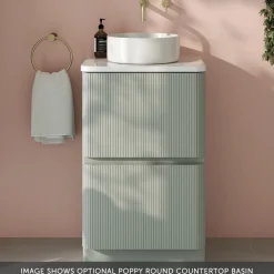 Drench Origin 500mm Fluted Floorstanding Vanity Unit & Countertop