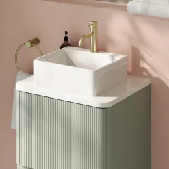 Drench Origin 500mm Fluted Floorstanding Vanity Unit & Countertop