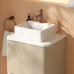 Drench Origin 500mm Fluted Floorstanding Vanity Unit & Countertop