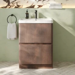 Drench Origin 600mm Fluted Floorstanding Vanity Unit & Basin