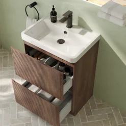 Drench Origin 600mm Fluted Floorstanding Vanity Unit & Basin