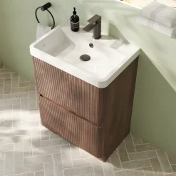 Drench Origin 600mm Fluted Floorstanding Vanity Unit & Basin